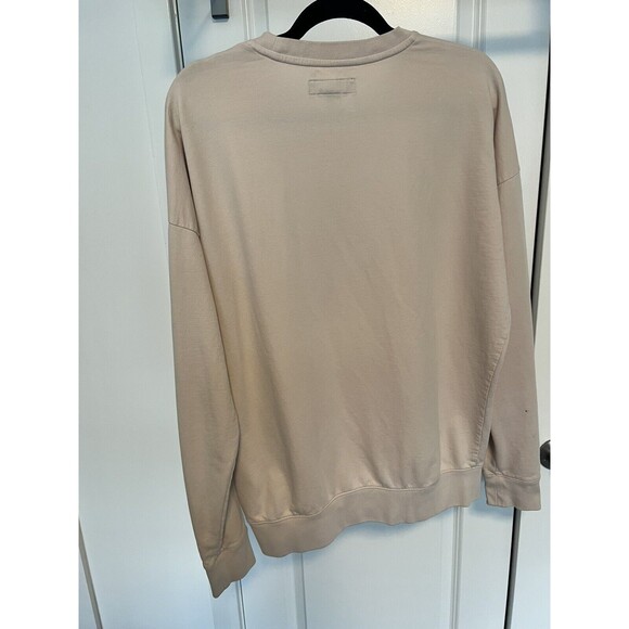 AllSaints Mens Negotum Crew 100% Cotton Long Sleeve Tan/Taupe Sz S Small - Picture 6 of 8